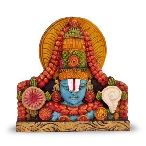 Handcrafted Wooden Balaji Wall Hanging