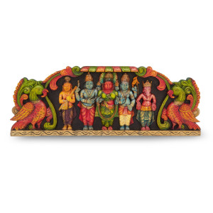 Handcrafted Wooden Ram Darbar Wall Panel