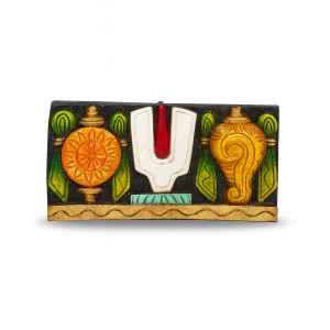 Handcrafted Wooden Vaishnava Symbol Wall Hanging