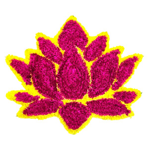 Magenta Lotus Artificial Rangoli Mat