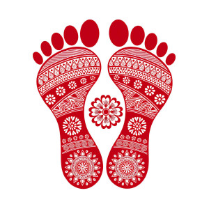 Devine Charan Rangoli Sticker