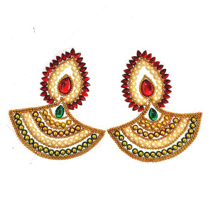 Diya Style Rangoli Sticker – Crystal Decorative Set