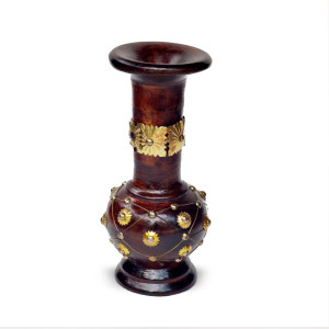 Handcrafted Wooden Flower Vase