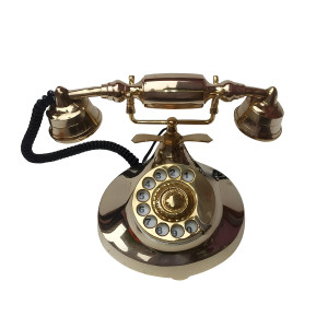 Antique Brass Rotary Telephone