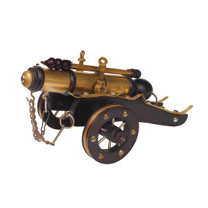 Handcrafted Wooden Cannon Showpiece