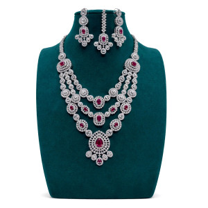 Royal Ruby Diamond Bridal Necklace