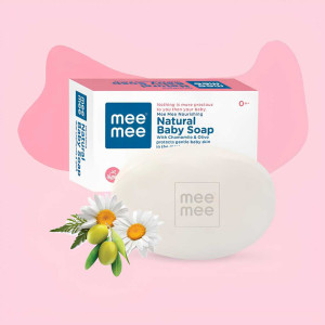 Mee Mee Natural Baby Soap with Chamomile & Olive – Gentle Nourishment for Delicate Skin (0+ Months)