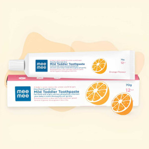Mee Mee Mild Toddler Toothpaste – Fluoride-Free, Orange Flavour (70 g)