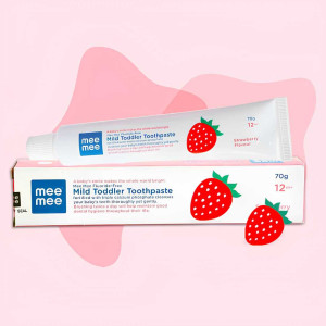 Mee Mee Mild Toddler Toothpaste – Fluoride-Free, Strawberry Flavour (70 g)