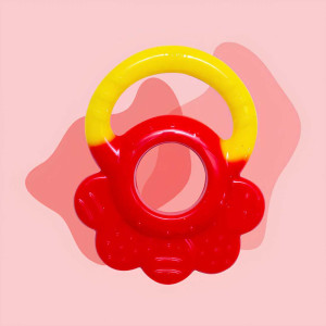 Mee Mee Multi-Textured Silicone Teether (Flower Shaped | Baby Grip)