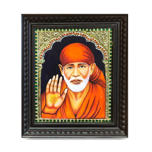 Thanjavur Painting – Shirdi Sai Baba with Frame
