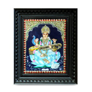 Thanjavur Painting – Goddess Saraswati