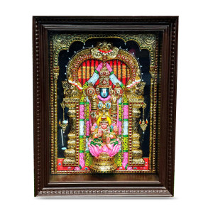 Thanjavur Painting – Lord Venkateswara with Lakshmi