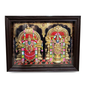 Thanjavur Painting – Lord Venkateswara & Padmavati Thayar