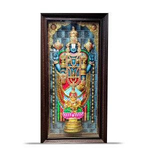 Thanjavur Painting – Lord Venkateswara with Lakshmi