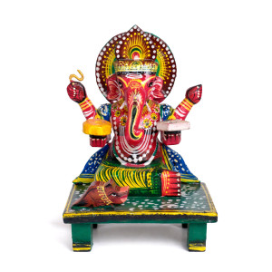 Wooden Ganesha Idol Statue