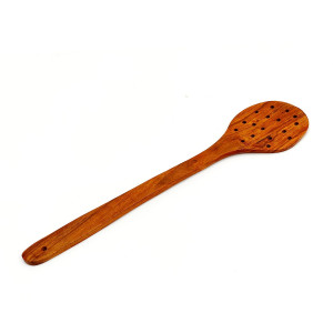 Handcrafted Neem Wood Oil Strainer Spoon