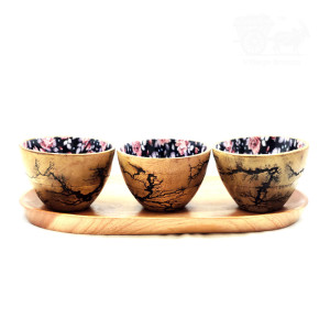 Natural Wood  Serving Set