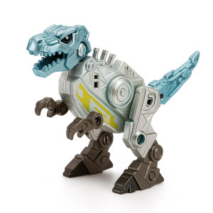 Metallic Blue & Silver Cyber Raptor Robot Toy