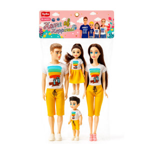 Family of Four Doll Set